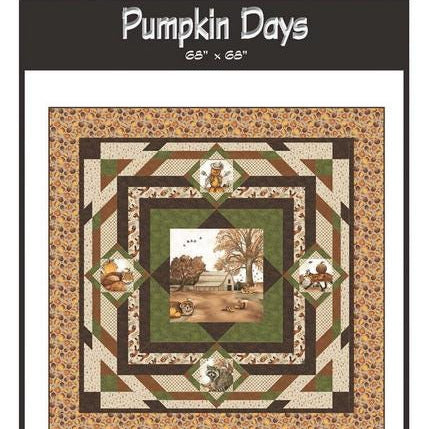 Pumpkin Days Panel Frame Quilt PATTERN, Windmill Quilts WMQ128