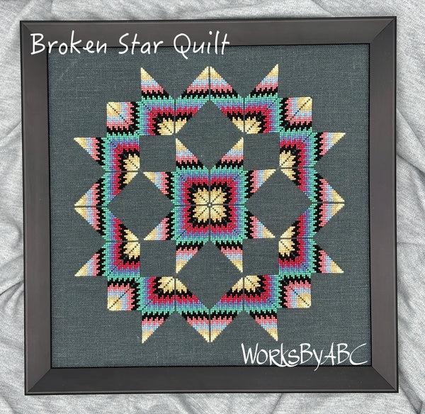 Broken Star Quilt Cross Stitch by Works By ABC - Paper Pattern