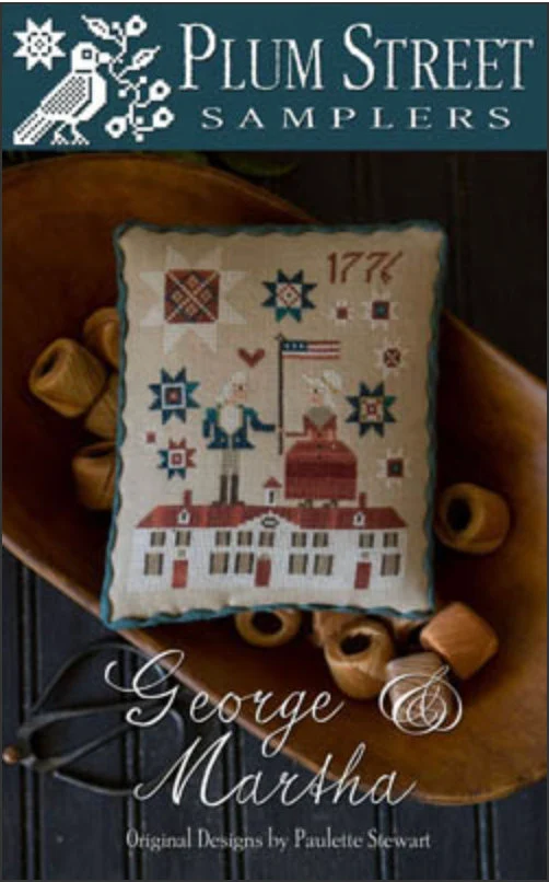 George & Martha Cross Stitch by Plum Street Samplers - Paper Pattern