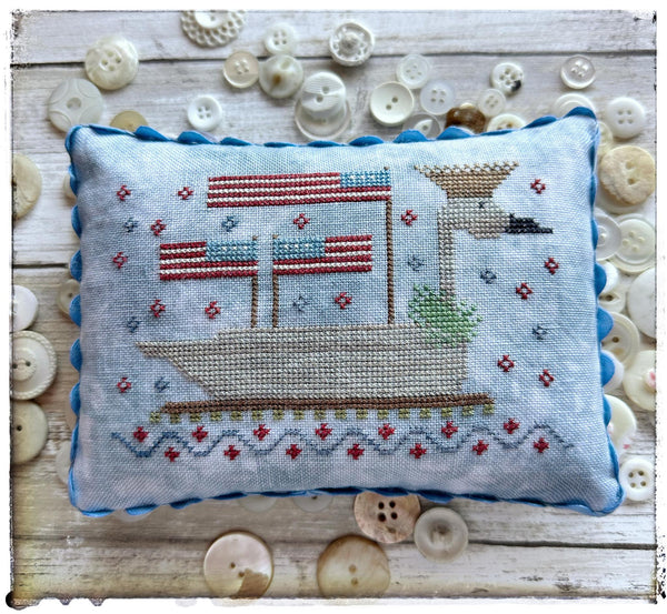 Summer Swan Cross Stitch by Lucy Beam - Paper Pattern