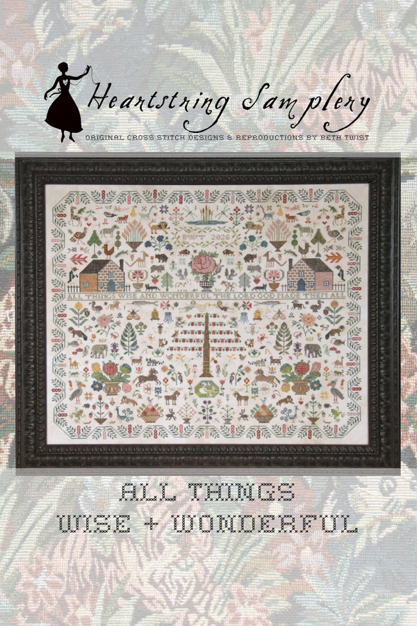 All Things Wise + Wonderful Cross Stitch by Heartstring Samplery - Paper Pattern