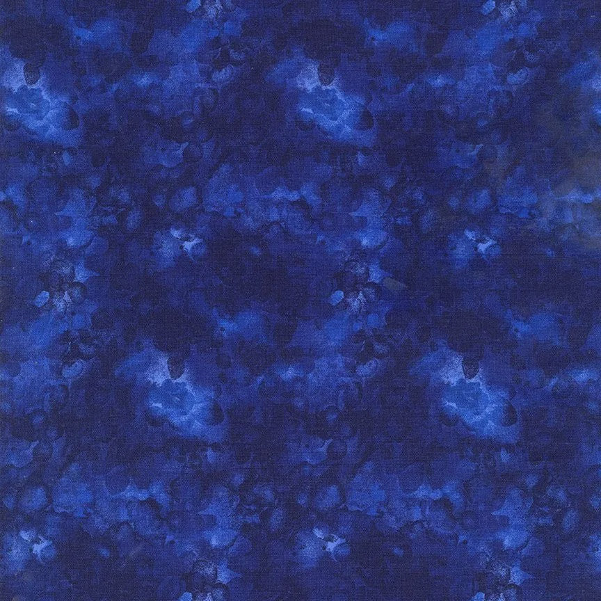 Solid-Ish Watercolor Texture Indigo blender fabric | Timeless Treasure
