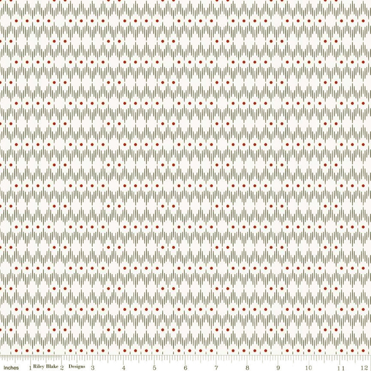Into the Woods C11395-WHITE Line Dot - Fat Quarter