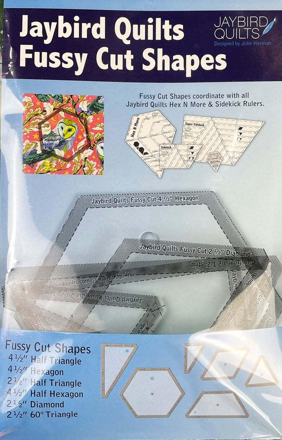Jaybird Quilts Fussy Cut Shapes - 6 Pack