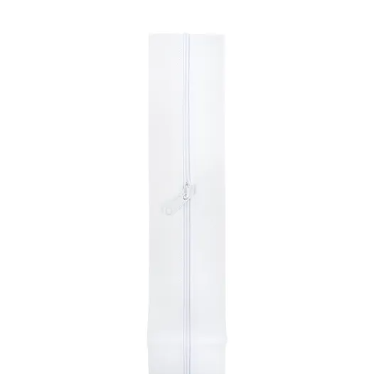 White 18" Zippity Do Done Zipper with Casing