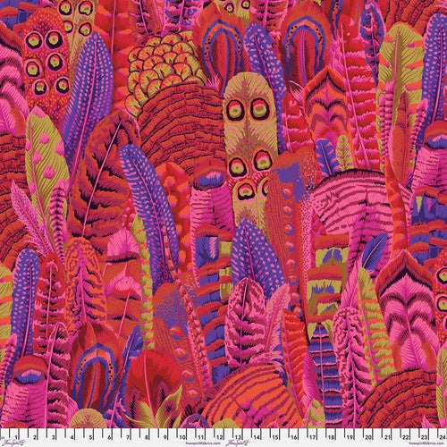 Kaffe Fassett Collective Fabrics - Feathers - Red || Classics - PWPJ055.REDXX