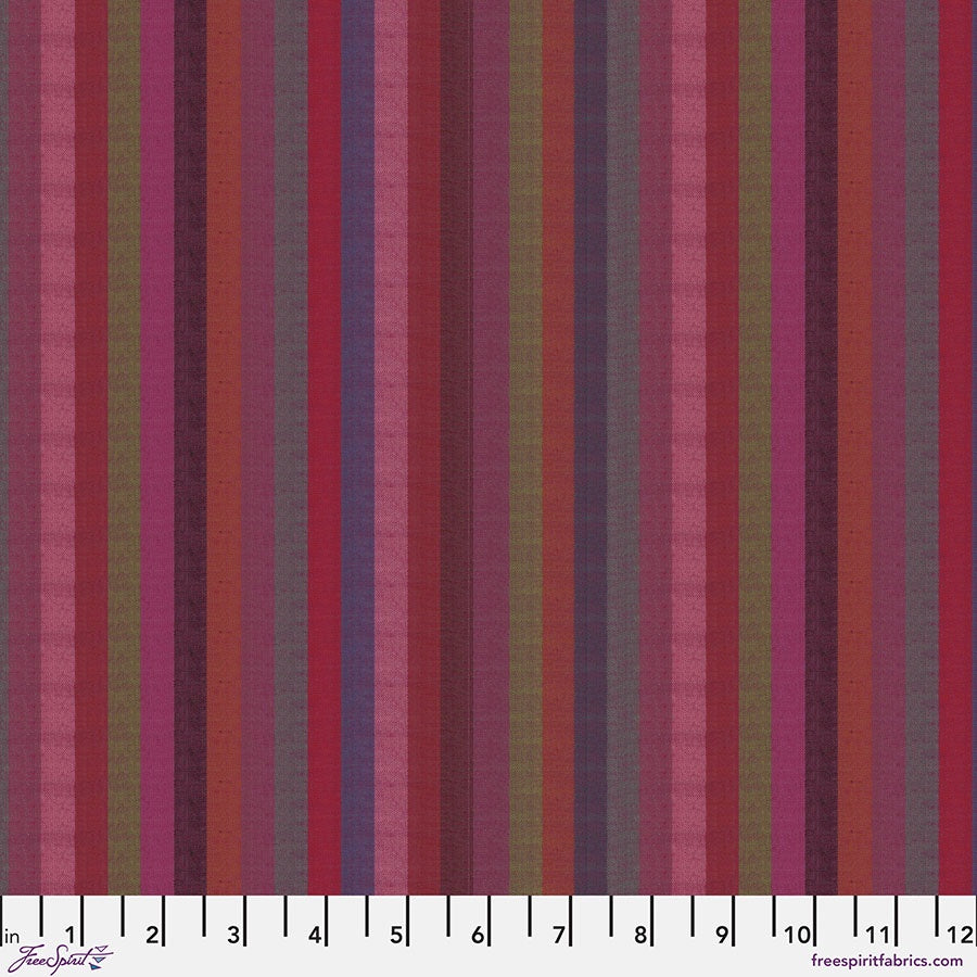 Kaffe Fassett Woven Stripes Narrow Stripe Wine