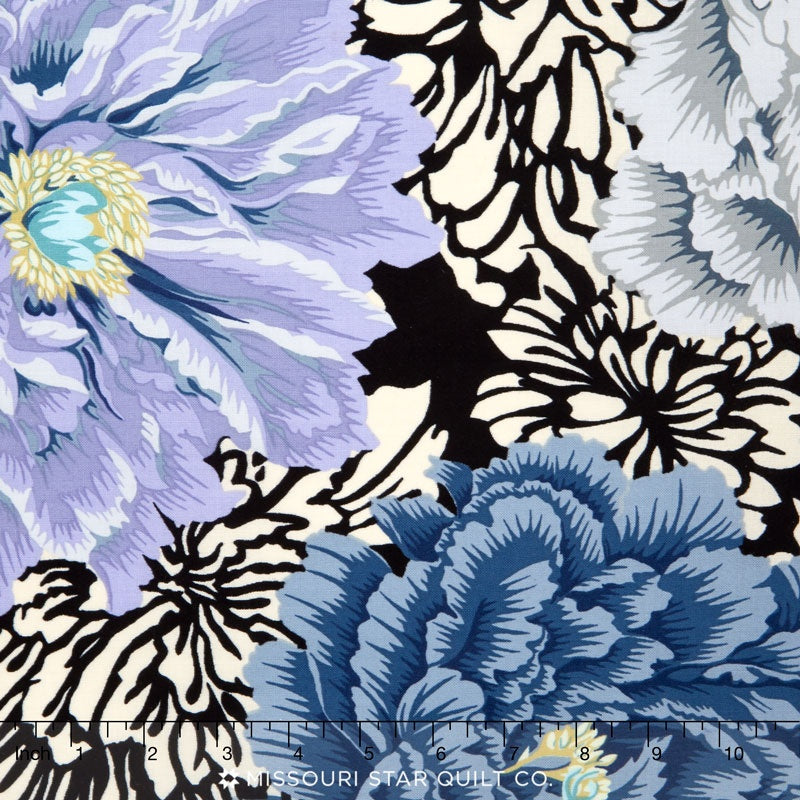 Kaffe Collective - Jewel Brocade Peony Grey Yardage by Kaffe FassettforFreeSpirit Fabrics