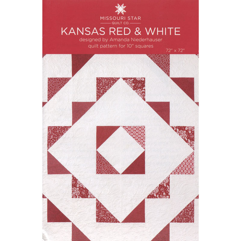 Kansas Red & White Quilt Pattern by Missouri Star by Amanda NiederhauserforMissouri Star Quilt Co.
