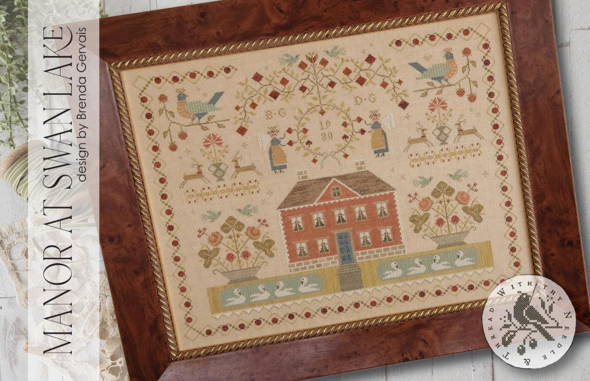 Manor at Swan Lake by Brenda Gervais With Thy Needle & Thread