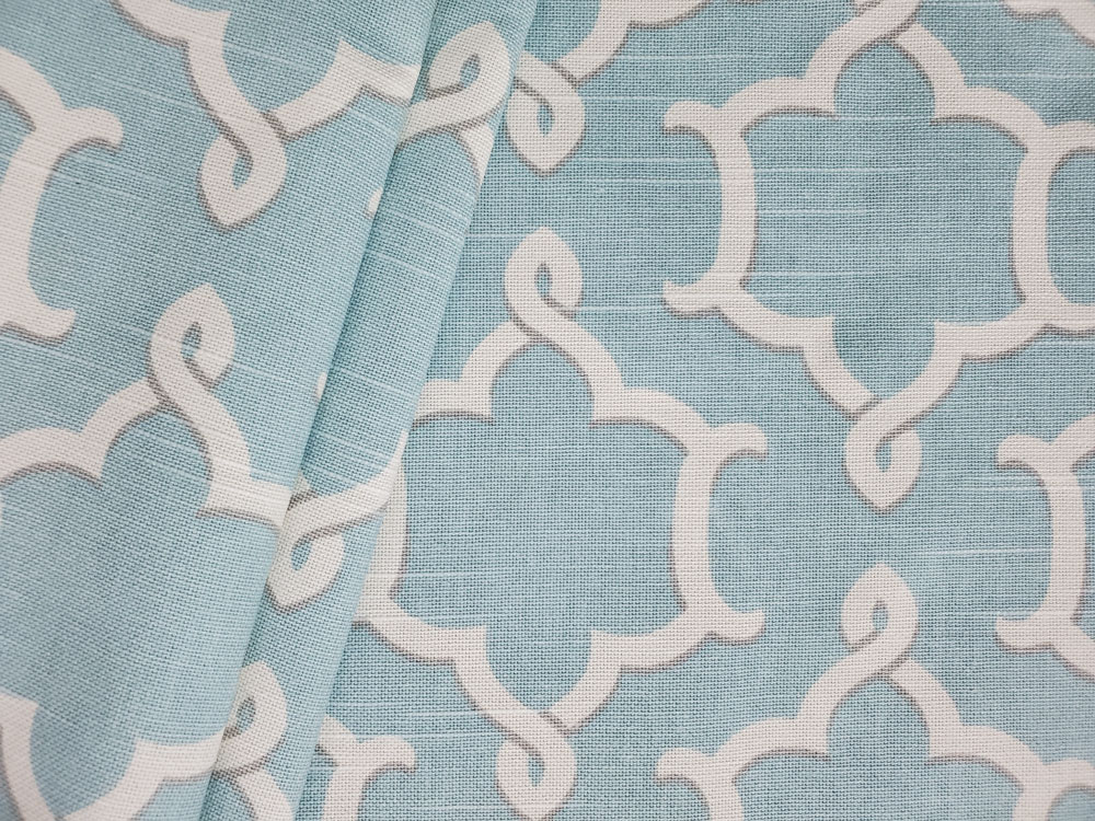 Medina Opal Cotton Drapery Fabric