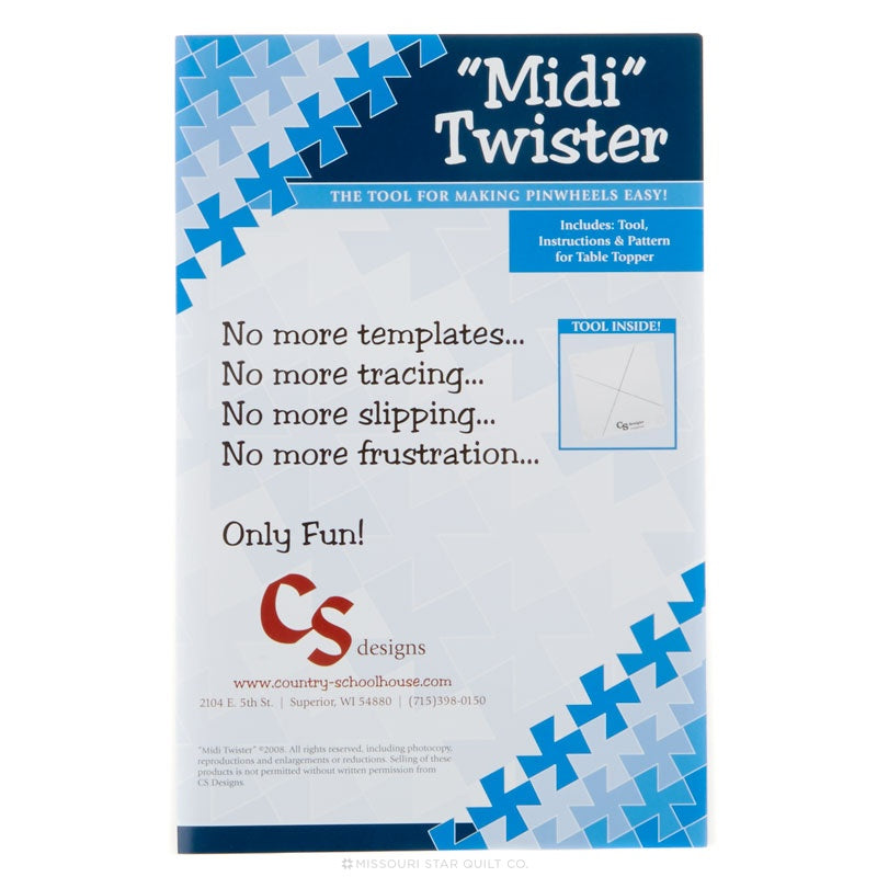 Midi Twister Pinwheel Template forTwister Sisters Designs