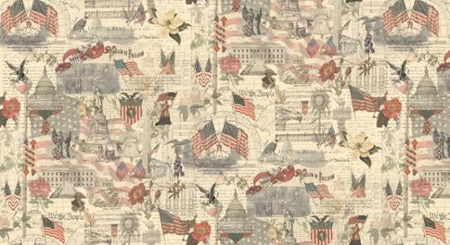 3 Sisters Patriotic Porcelain fabric 44372 11