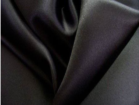 Wholesale Mystique Satin Fabric - Ultra Black - 17 yards