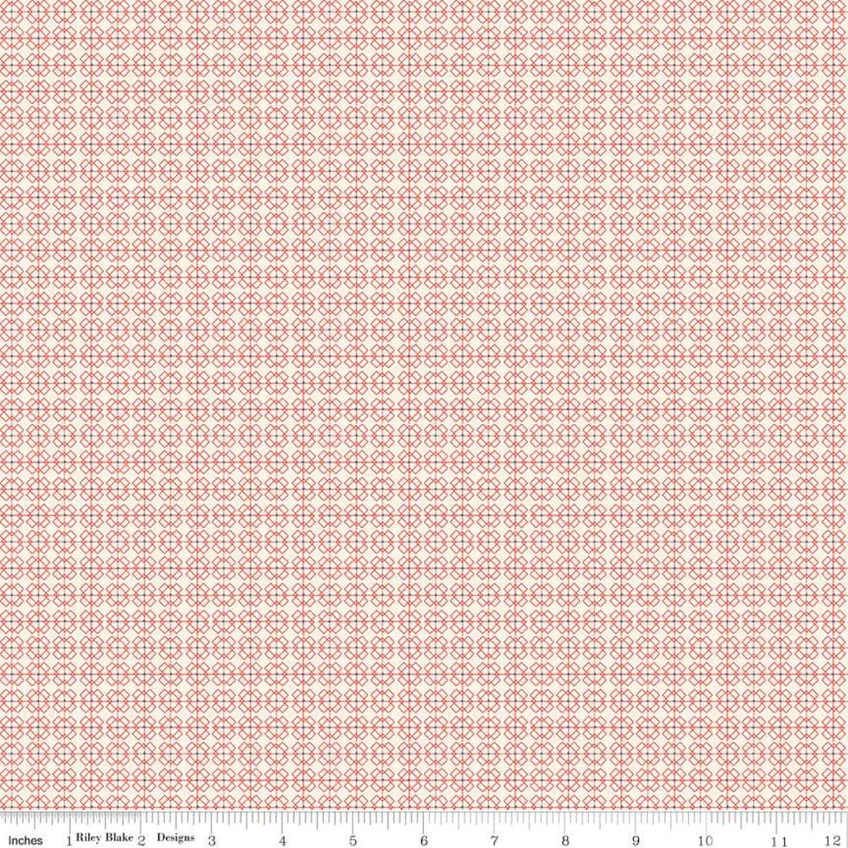 Oh Happy Day! - per yard - by Sandy Gervais - Riley Blake Designs - Tonal - Blender - Geometric - Squares Red