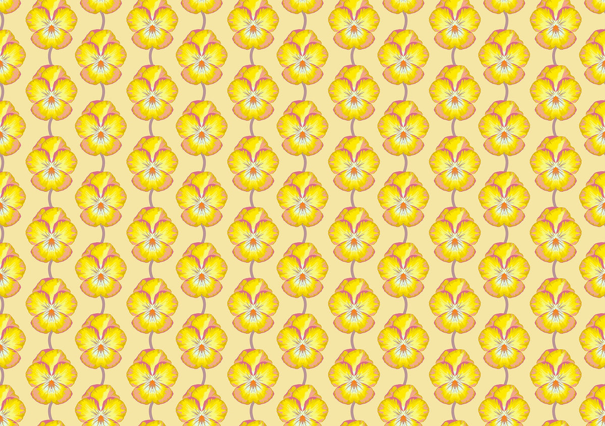 Iconic Muted Pansy Fabric - AMT124-52V