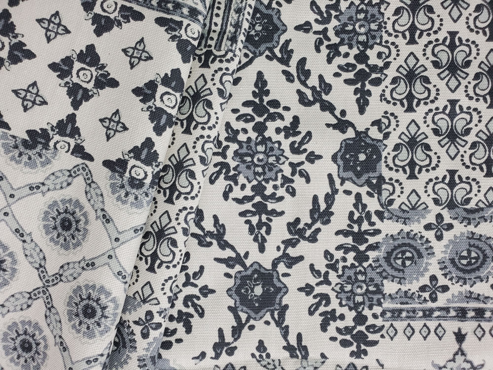 Covington Omar Granite 922 Cotton Drapery Fabric