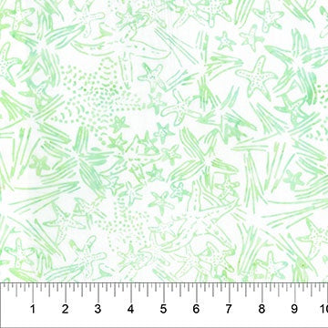Paradise Bay Starfish Collage Pear fabric 83153-70