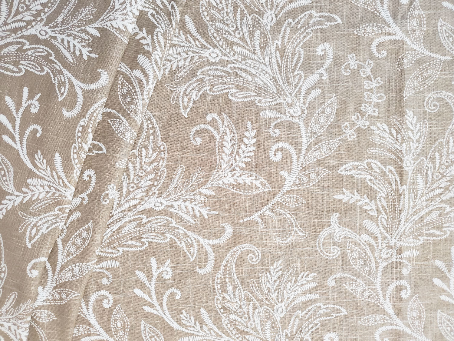 Swavelle Pargo Cliffside Mocha Linen Drapery Fabric