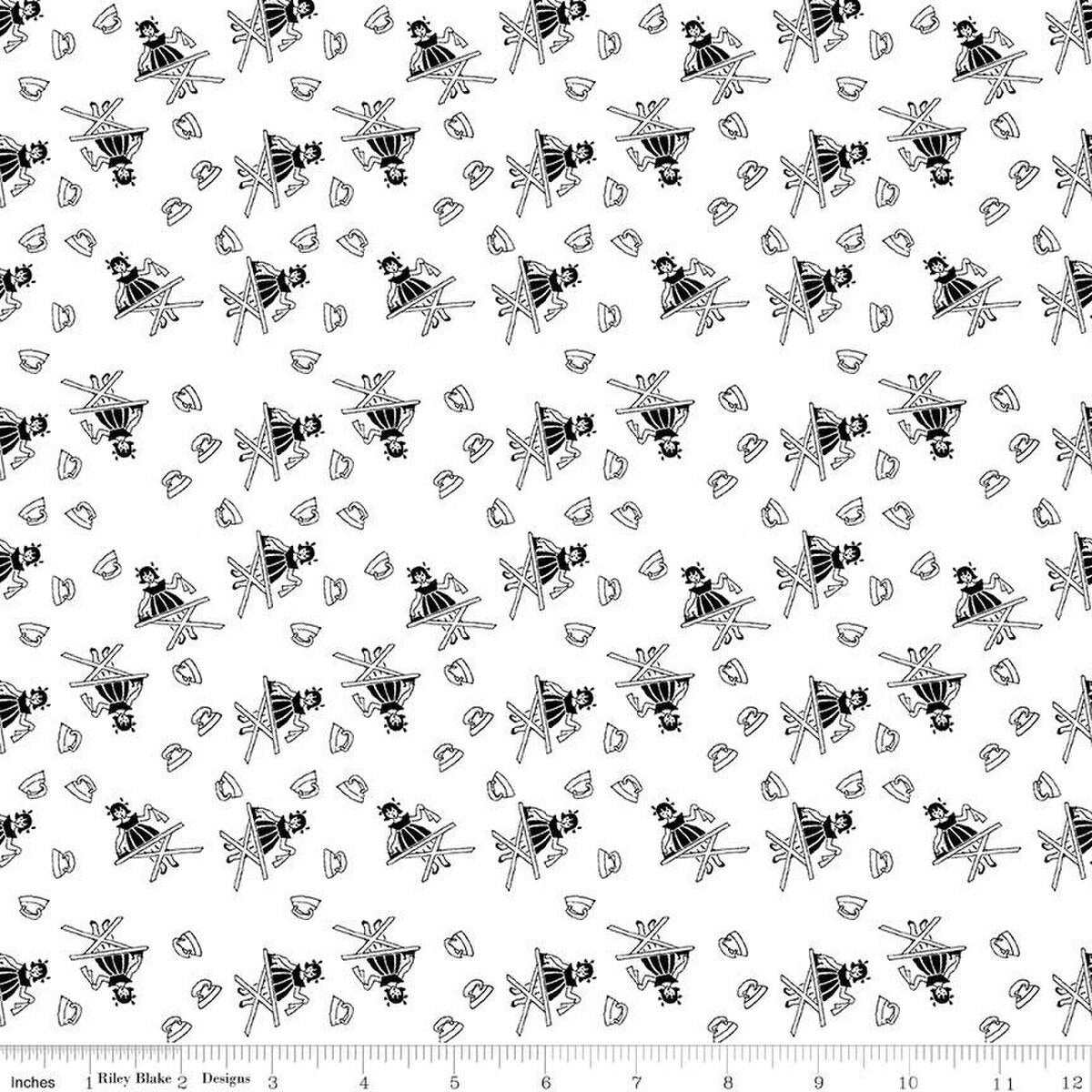 Press On Girl White Fabric
