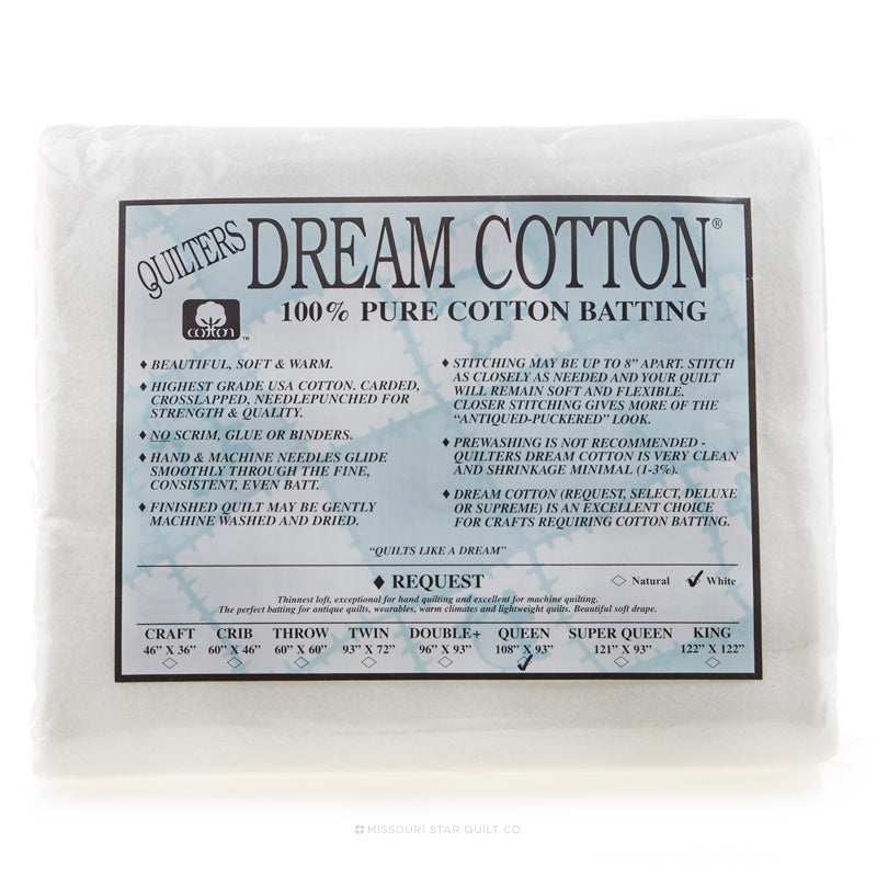 Quilter's Dream Cotton Request White Queen Batting forQuilter's Dream