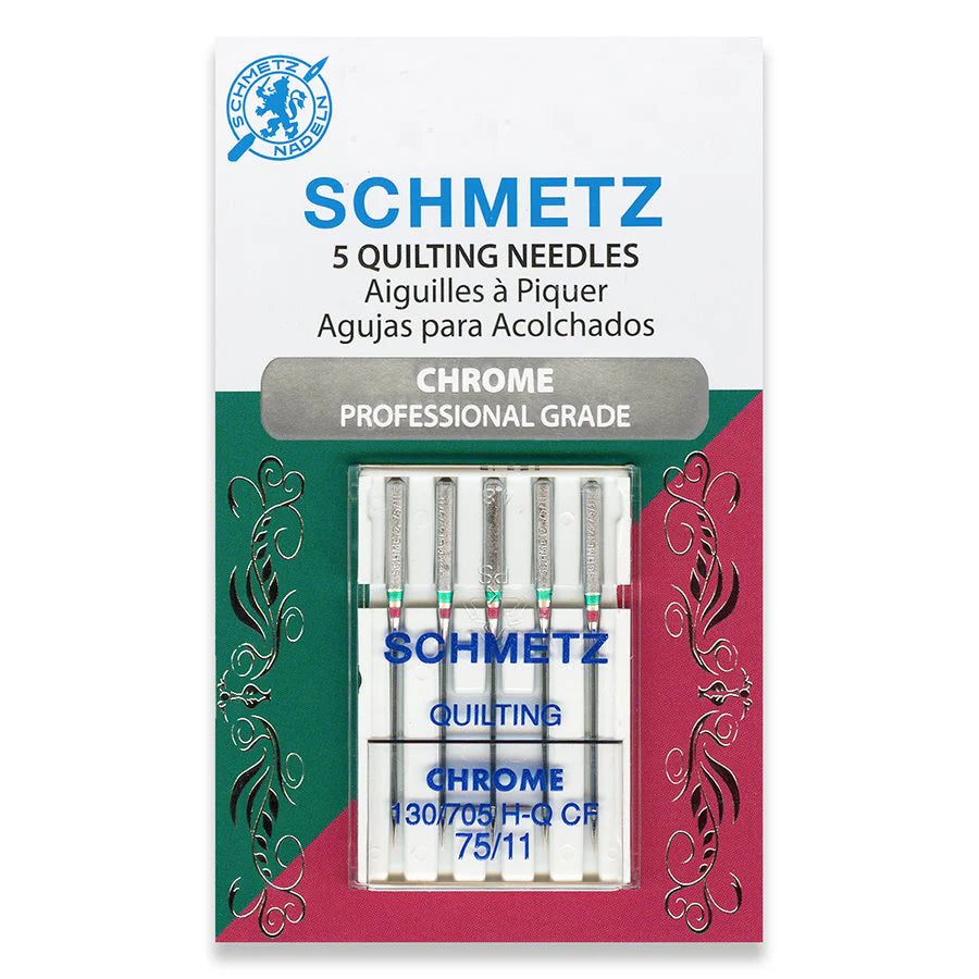Chrome Quilting Schmetz Needles 5 Ct, Size 75/11