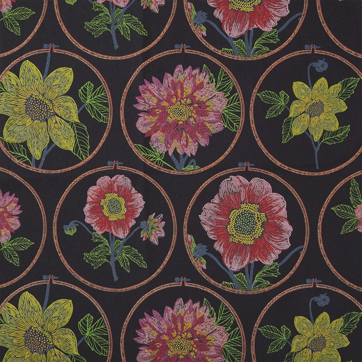 Feeling Hoopful Black fabric CLAMT100-99L | Silhouette | Anna Maria | Northcott
