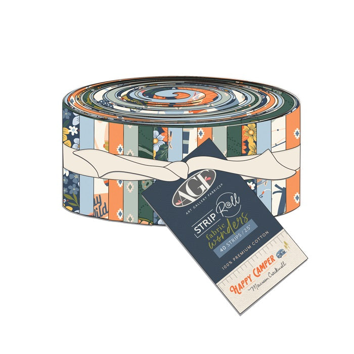 Happy Camper 2.5" Strip Roll by Maureen Cracknell for Art Gallery Fabrics