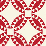 Perfect Points: PICKLE DISH RED Fabric (1/2 yd.)