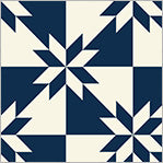 Perfect Points: HUNTER'S STAR INDIGO Fabric (1/2 yd.)