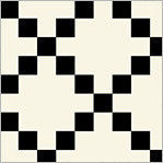 Perfect Points: NINE PATCH BLACK Fabric (1/2 yd.)