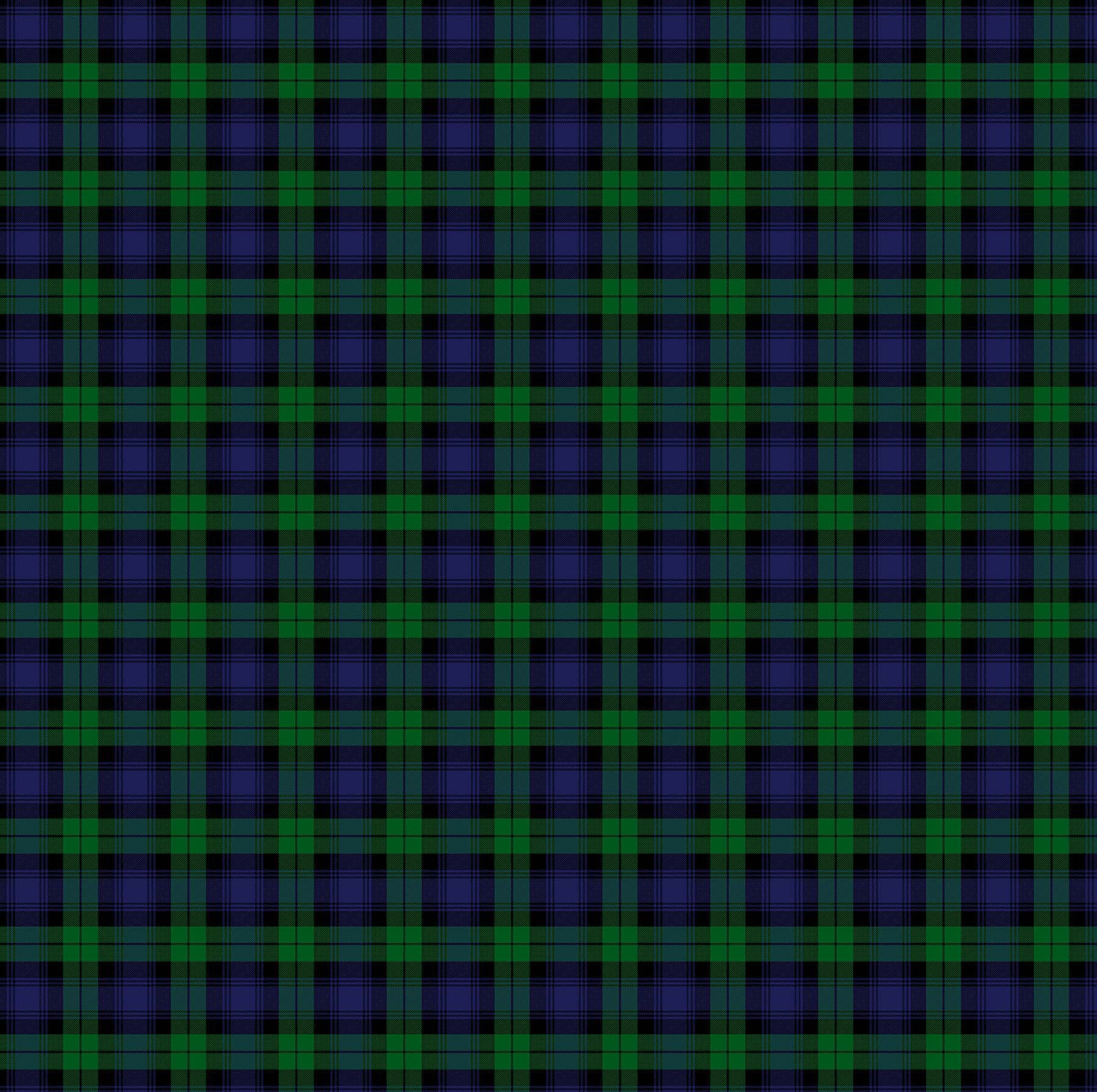 Totally Tartan Wovens W24508-76 Black Watch Green Multi