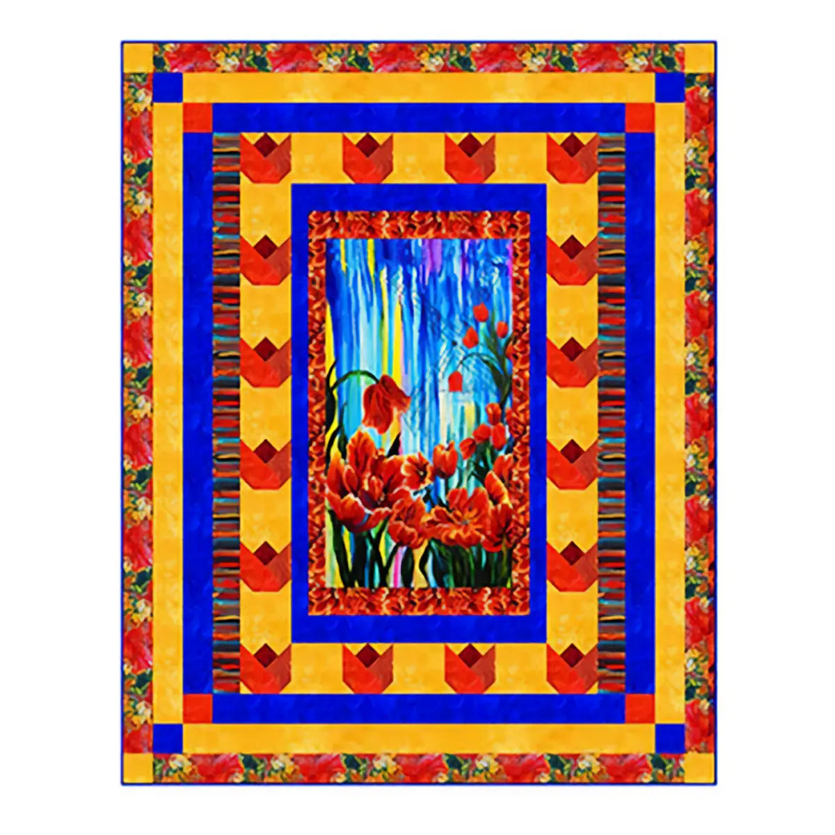 Tulip Festival Blue Quilt Kit
