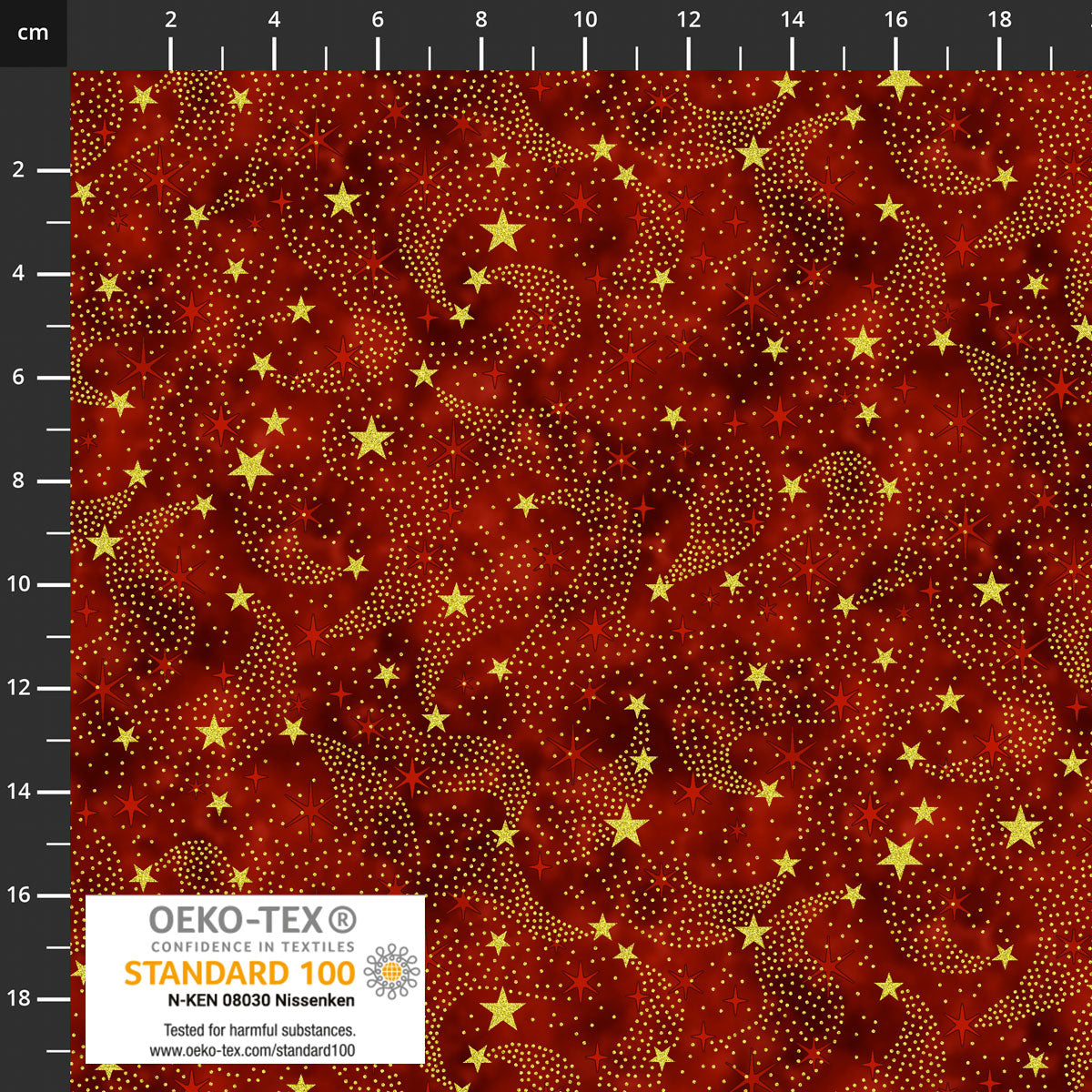 Twinkle 4590-005 Red Shooting Star - Fat Quarter