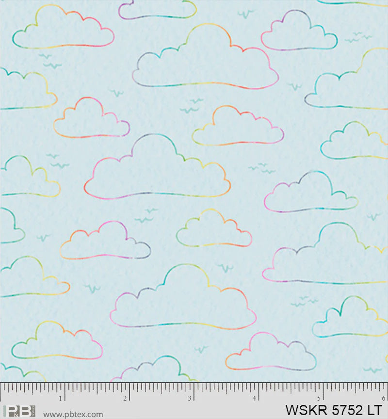 Whiskerville Blue Floating Clouds