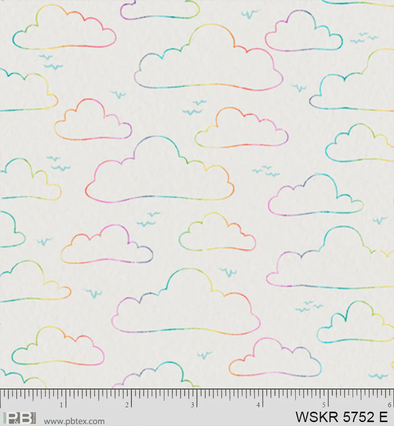 Whiskerville White Floating Clouds