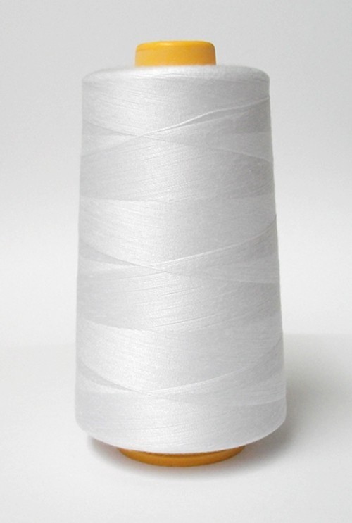 Wholesale Serger Cone Thread - White 50 spools per case - 4000yds per spool