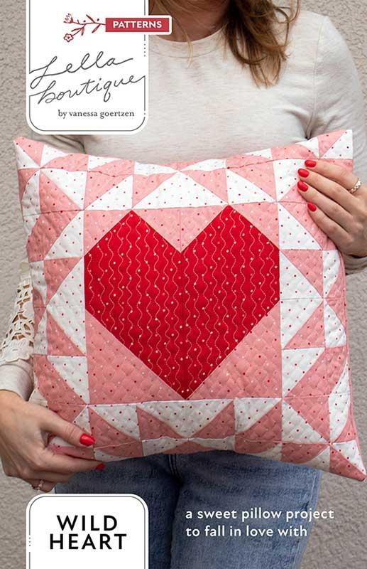 Wild Heart Pillow Pattern by Lella Boutique