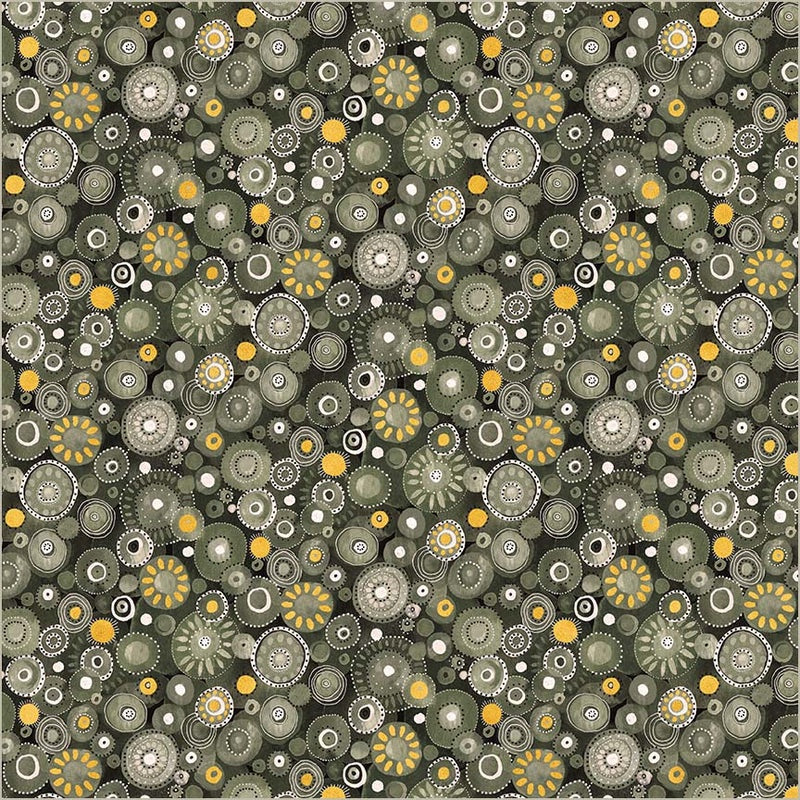 Flora & Form Dotty Phthalo Green fabric