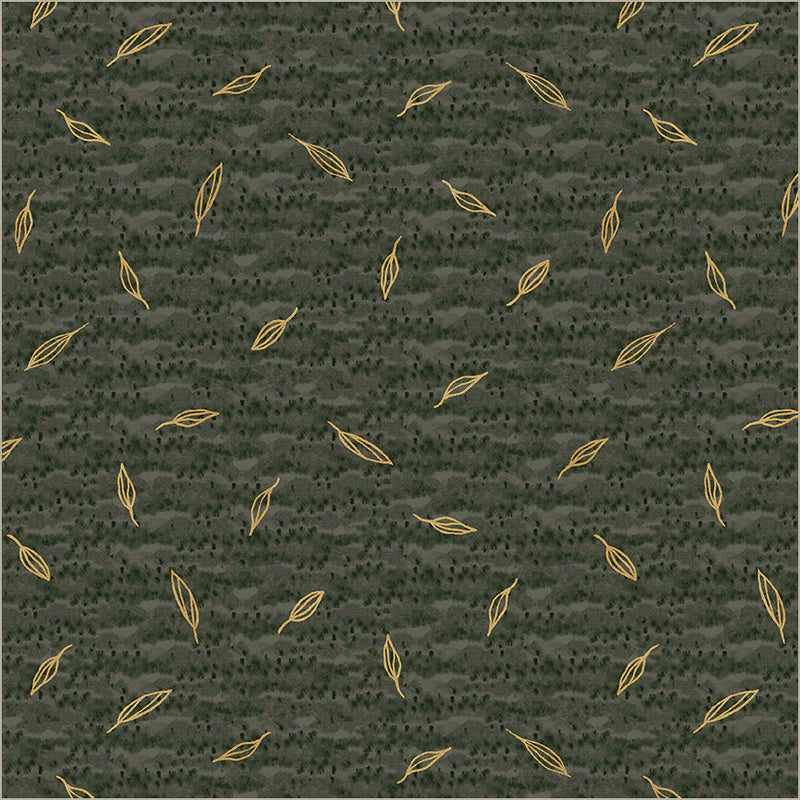 Flora & Form Sprig Phthalo Green fabric