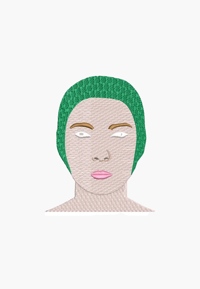 WOMAN ALIEN – Machine Embroidery Design – Instant Download
