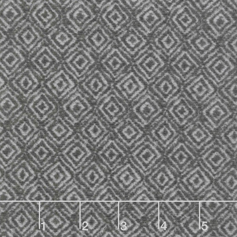 Woolies Heritage Flannel - On Point Black Gray Yardage by Bonnie SullivanforMaywood Studio