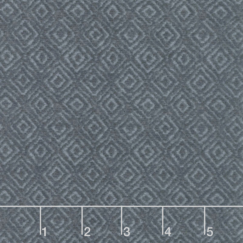 Woolies Heritage Flannel - On Point Blue Yardage by Bonnie SullivanforMaywood Studio