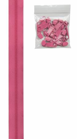 Zipper by the Yard - Raspberry